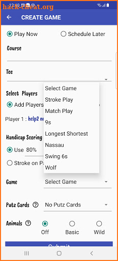 Golfputz App screenshot