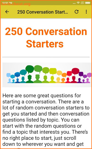 Good Conversation Starters screenshot