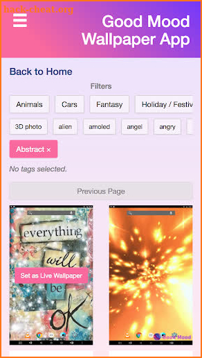 Good Mood Wallpaper App screenshot