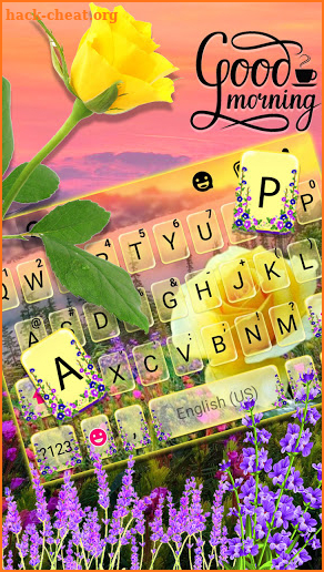 Good Morning Rose Keyboard Background screenshot