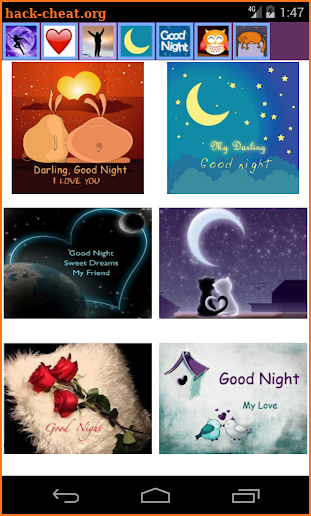 Good Night Card, GIF, Video screenshot