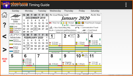 Good Timing Guide 2020 screenshot