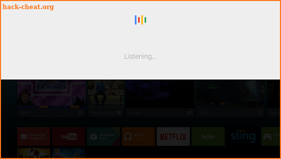 Google app for Android TV screenshot