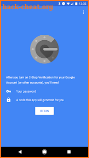 Google Authenticator screenshot