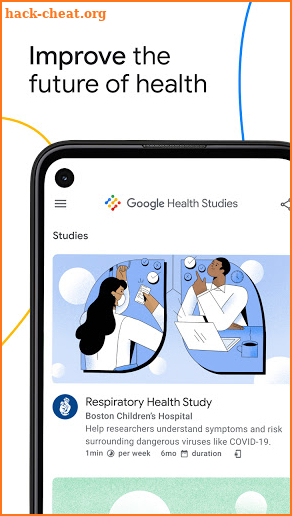 Google Health Studies screenshot