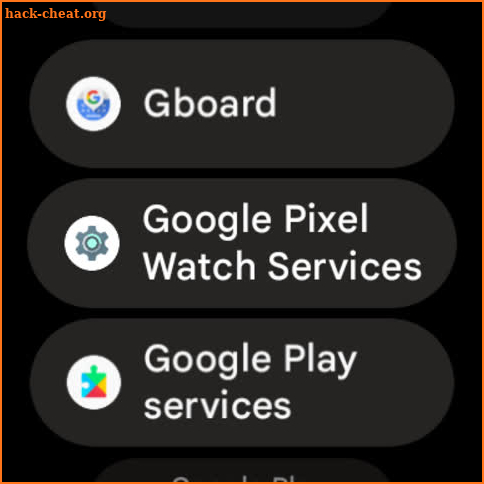 Google Pixel Watch Services screenshot
