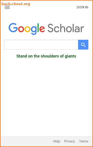 Google Scholar Lite screenshot