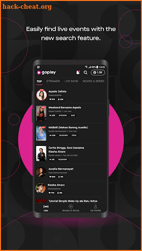 Goplay Live Stream Chat & Gift screenshot