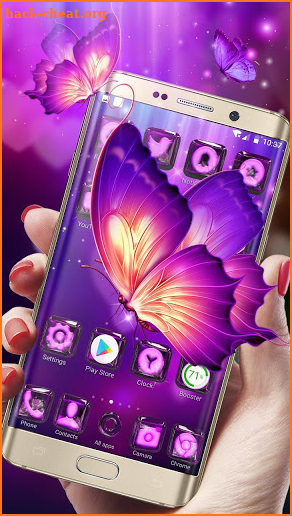 Gorgeous Purple Butterfly Theme screenshot