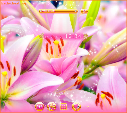 Gorgeous Wallpaper Pink Lilies Theme screenshot