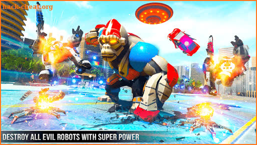 Gorilla Robot Car Transform War: Space Robot Games screenshot