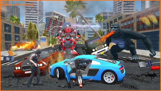 Gorilla VS Robot City Rampage screenshot