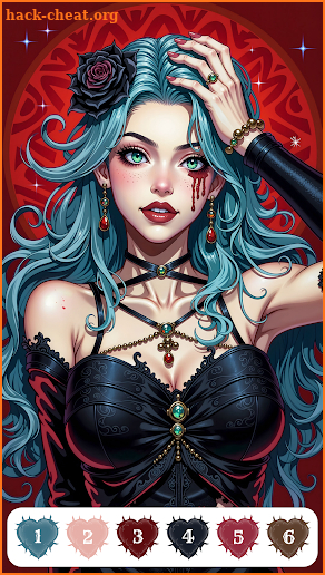 Goth Color - Paint by Numbers screenshot