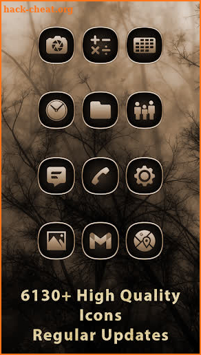 Gothic Forest Brown Annabelle Icons screenshot