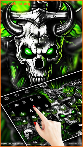 Gothic Metal Graffiti Skull Keyboard Theme screenshot