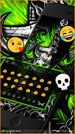 Gothic Metal Graffiti Skull Keyboard Theme screenshot