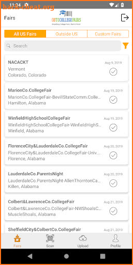 GoTo College Fair(GTCF) MobileScan screenshot
