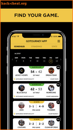 GoTOURNEY Mobile screenshot