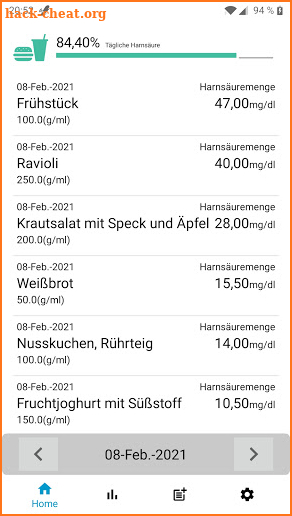 Gout Purine Diary Pro screenshot