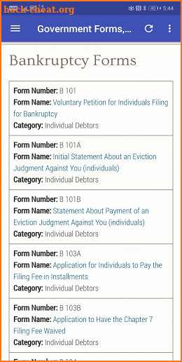 Government Forms screenshot