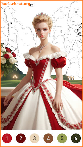 Gown Color by Number Book screenshot