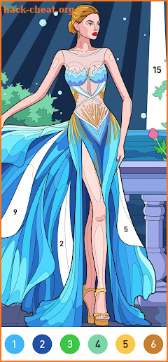 Gown Color - Paint by number screenshot