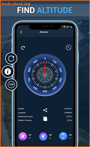 GPS Altimeter find direction screenshot