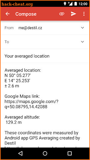 GPS Averaging screenshot