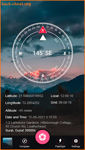 GPS Camera Location with Latitude and Longitude screenshot