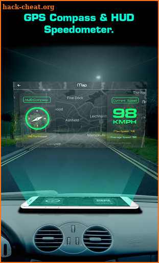 GPS Compass Navigator & HUD Speedometer screenshot