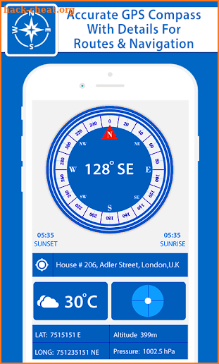 GPS Compass with Weather Updates screenshot
