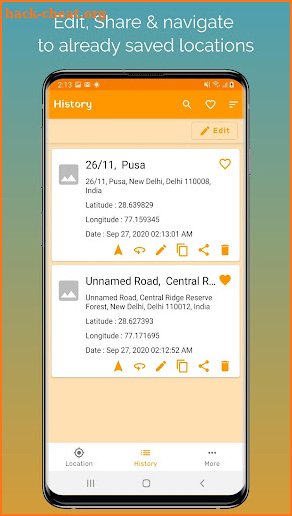 Gps Coordinates finder - save & share location screenshot