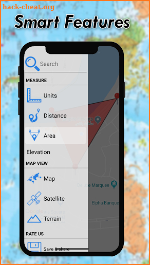 GPS distance calculator and gps area measurement screenshot