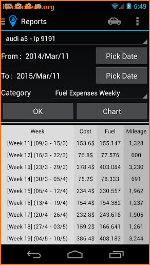 GPS Fuel Log+ screenshot