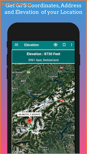 GPS Location, Elevation and GPS Distance screenshot