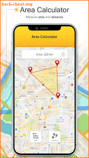 GPS Location Map Finder & Area Calculator App screenshot