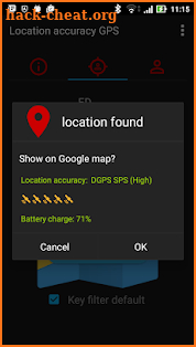 GPS Location tracking screenshot