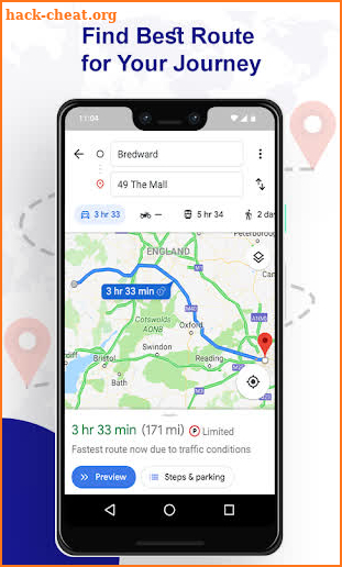 GPS Map Navigation Traffic Finder App screenshot