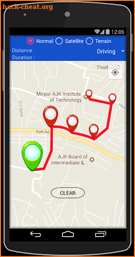 GPS Map Route Planner screenshot