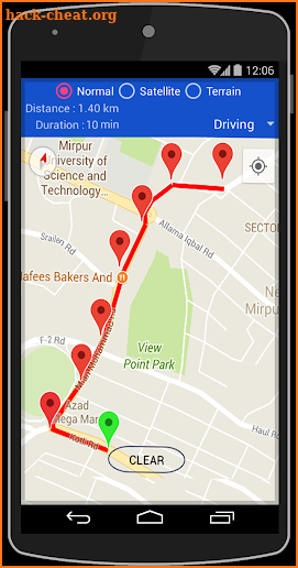 GPS Map Route Planner screenshot