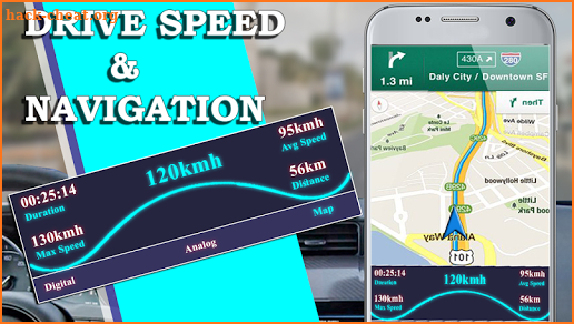GPS Map Speedometer: Speed Map Live & Drive Alert screenshot