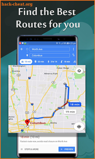 GPS Maps Navigation & Direction Route Finder Free screenshot