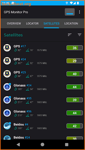 GPS Monitor Pro: GNSS data screenshot