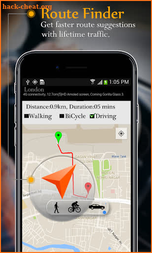 GPS Navigation - Live Traffic Route: Place Finder screenshot