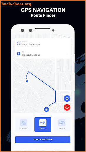 GPS Navigation route finder screenshot