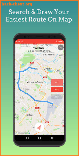 GPS Navigation Route tracker screenshot