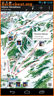 GPS on ski map screenshot