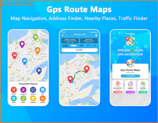 GPS Route Finder screenshot