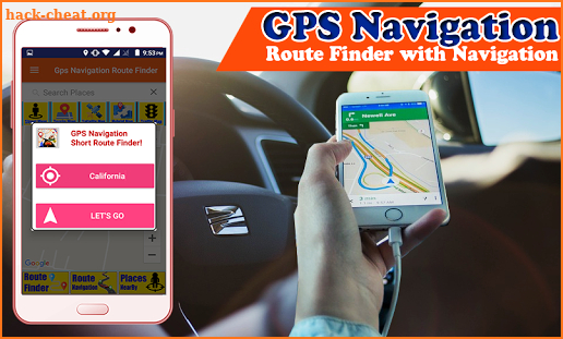 GPS Route Finder GPS Navigation & Street View Map screenshot