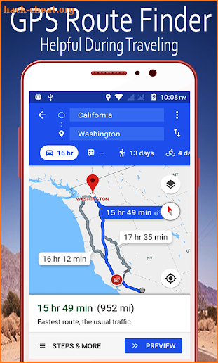 GPS Route Finder GPS Navigation & Street View Map screenshot